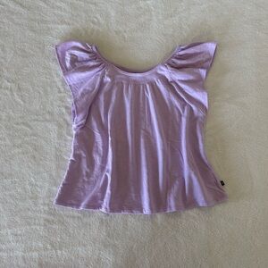 GAP Lilac Flutter-Sleeve T-Shirt